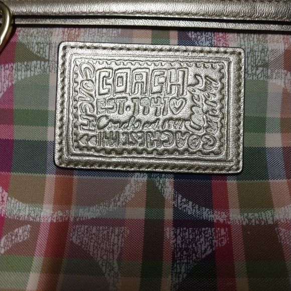 New Coach Poppy ‘Madras’ Plaid Signature C Canvas Tote & Billfold Set WoW!!!! - Picture 11 of 14